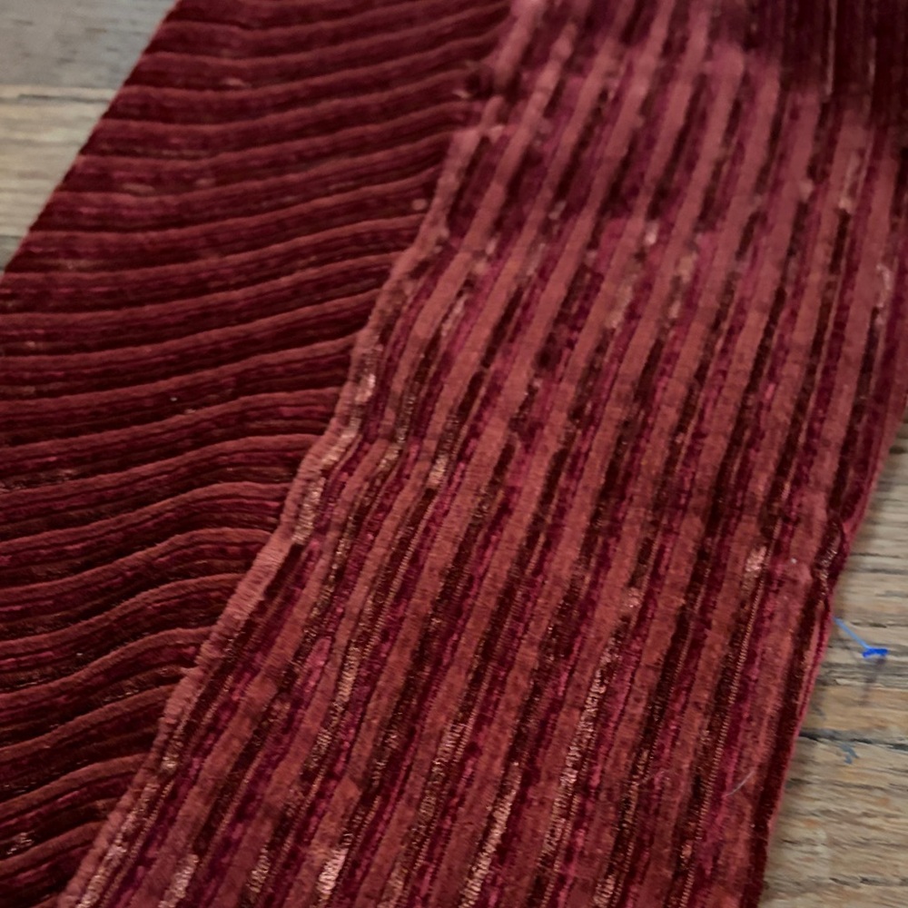 Free People Ribbed Velvet Flare Pants in Wine Red - Picture 7 of 7